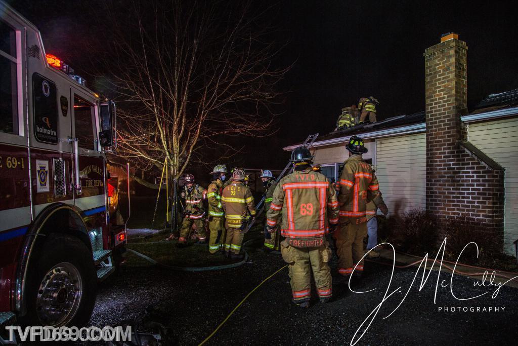 Chimney Fire with minor extension on Bulltown Rd