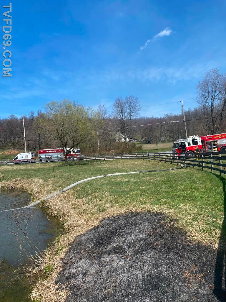 Engine 62-1 drafting from the pond